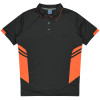 Bellevue Mens Polos Slate Neon Orange